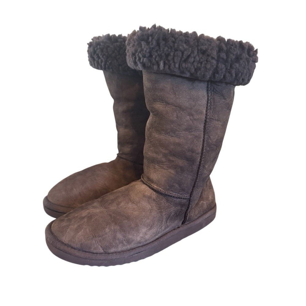 Ugg brown suede, Sherpa tall classic boots size 8